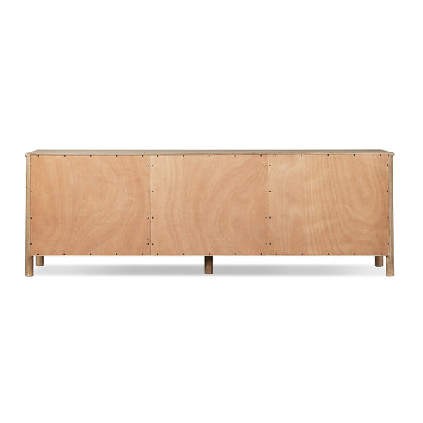 English Elm Nolan Extra Long Reclaimed Pine Six Door Sideboard Rustic Dining Room Storage B2719P489277