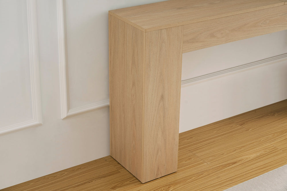 English Elm Rectangular Farmhouse Console Table Slim 63 Inch Mdf Wood Grain Entryway Sofa W2393P301823