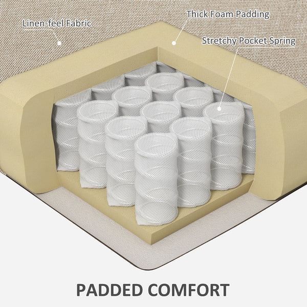 English Elm HOMCOM Electric Lift Recliner Chair with Remote Control, Supportive Foam & Pocket Storage for Seniors Beige W2225P217221