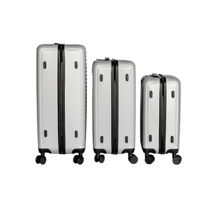 English Elm 2025 Hardshell Abs 3 Piece Luggage Set Matte Spinner Wheels Combo Lock Travel Beige+Silver Gray W2710P417749