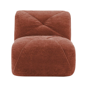 English Elm Armless Modular Cloud Sofa Plush Velvet Tufted Cushions for Modern Living Rooms Red W714P387023