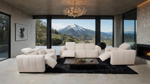 English Elm Contemporary Power Recliner with Plush High-Density Foam, Soft Track Arms, Hardwood Frame, Oversized Seat White 47 L x 45 W x 30 H B2741P395246