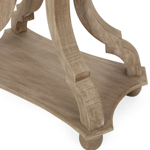 English Elm Christopher Knight Home® - End Hourglass Accent Table with Lipped Rectangular Top, French Country Firwood Charm and Elegance Natural N771P223027K