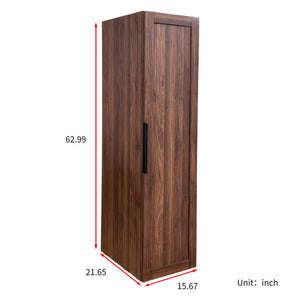 English Elm Kitchen Pantry Cabinet Freestanding Melamine Storage with Shelves for Dining Room Walnut W331P435939