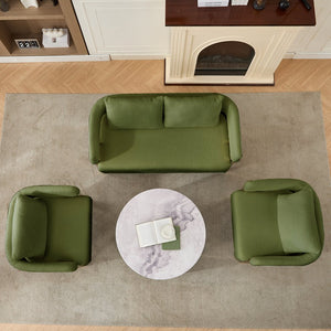 English Elm TS Modern decorative chair with teddy fleece upholstery, ergonomic sponge cushion and gold legs for luxe comfort and style Green W2311P364624