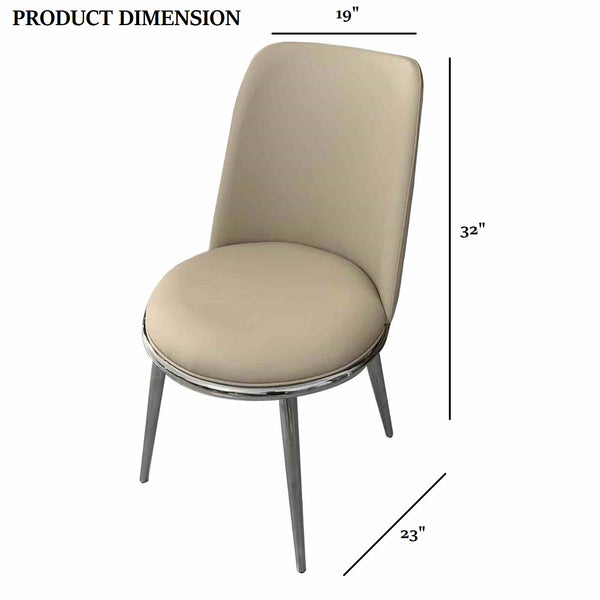 English Elm Contemporary Northall Arm Chair with Sleek Upholstery and Minimalist Profile for Modern Dining Spaces Silver,taupe 26 L x 22 W x 21 H B2741P407608