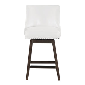 OSP Home Furnishings Granville 26" Swivel Counter Stool White/Grey