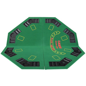 English Elm Ino Folding Octagon Felt Poker Tabletop for 8 Players with Cup Holders and Carry Case W2748P271360