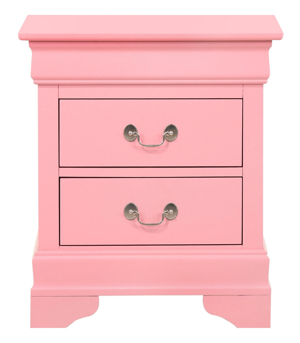 English Elm Charming Croc-Textured Nightstand with Spacious Drawer, Contemporary Particle Board Build, 25"H x 27"W x 16"D Pink 30 L x 25 W x 20 H B078107843