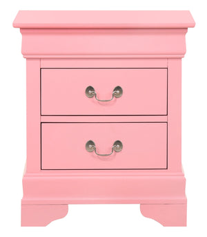 English Elm Charming Croc-Textured Nightstand with Spacious Drawer, Contemporary Particle Board Build, 25"H x 27"W x 16"D Pink 30 L x 25 W x 20 H B078107843