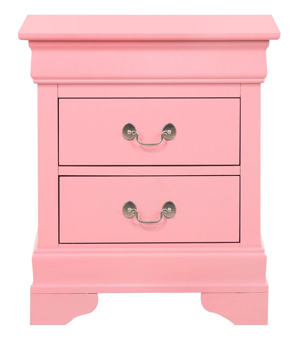 English Elm Charming Croc-Textured Nightstand with Spacious Drawer, Contemporary Particle Board Build, 25"H x 27"W x 16"D Pink 30 L x 25 W x 20 H B078107843