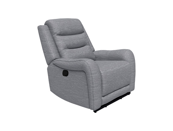 English Elm High Ezekius Manual Recliner with Pillow Top Arms and Leatherette Upholstery for Cozy Living Spaces Gray 91 L x 31 W x 26 H B2741P385161