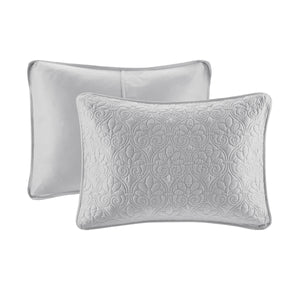 English Elm Reversible Madison Park Quebec Quilt Set Twin/Twin XL — Cottage-Stitched Cotton-Fill, Antimicrobial Freshness Protection Grey 17.72 L x 15.35 W x 4.72 H B03597437