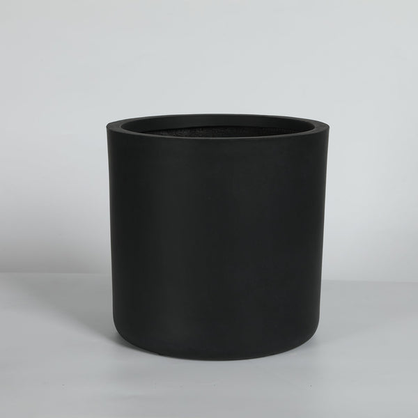 English Elm Round Concrete Style Planter Duo Handcrafted Magnesium Oxide Pots for Patio Garden W347P449315
