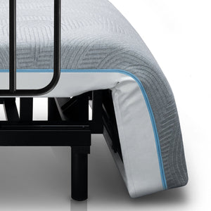 English Elm Electric Lift Bed with OKIN Motor, Memory Foam Mattress, Quiet 50,000-Cycle Frame, Fall-Safe Rails Black,Grey W2699S00061