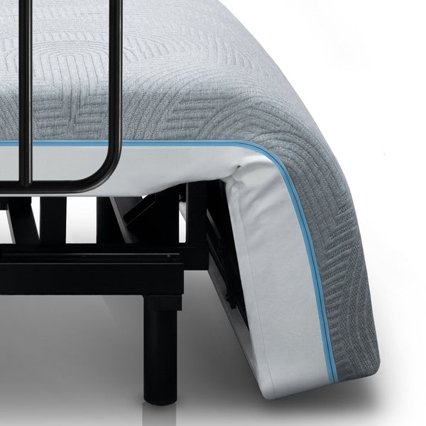 English Elm Electric Lift Bed with OKIN Motor, Memory Foam Mattress, Quiet 50,000-Cycle Frame, Fall-Safe Rails Black,Grey W2699S00061