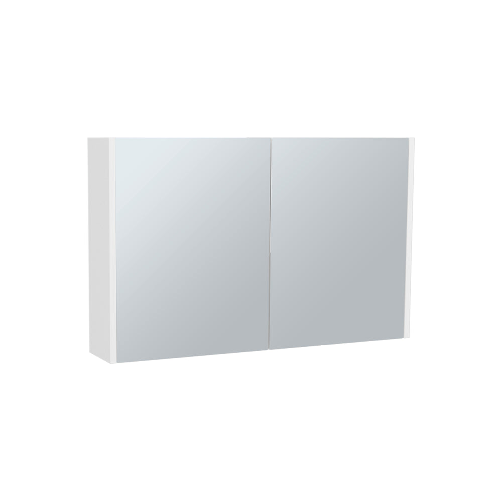 English Elm Bouti Double Door Mirror Medicine Cabinet with Three Shelves for Bathroom or Kitchen, Sleek Wall-Mount White 36.3 L x 24.9 W x 4.4 H B200P240250