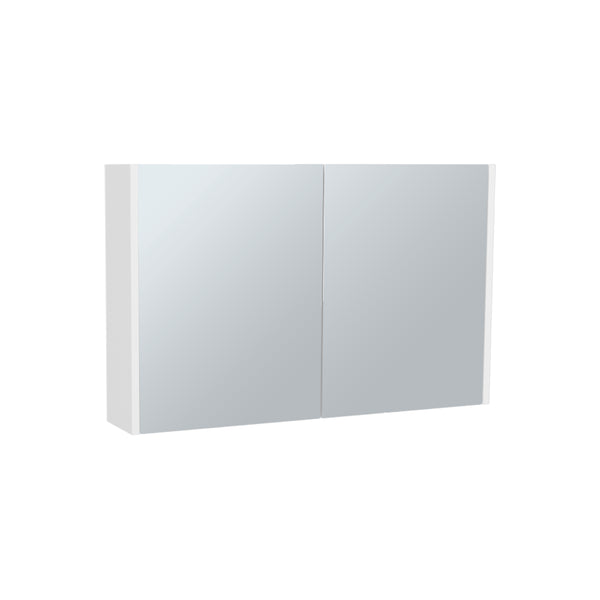 English Elm Bouti Double Door Mirror Medicine Cabinet with Three Shelves for Bathroom or Kitchen, Sleek Wall-Mount White 36.3 L x 24.9 W x 4.4 H B200P240250