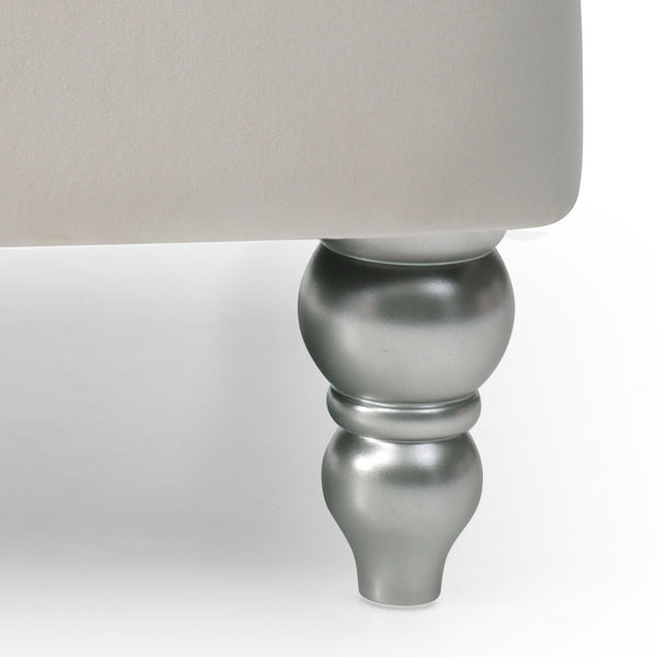 English Elm Elegant Velvet Traditional Chair with Plush Round Arms, 37"H Comfort Seat, No Assembly Required Ivory 32.7 L x 30.3 W x 31.5 H B078107953