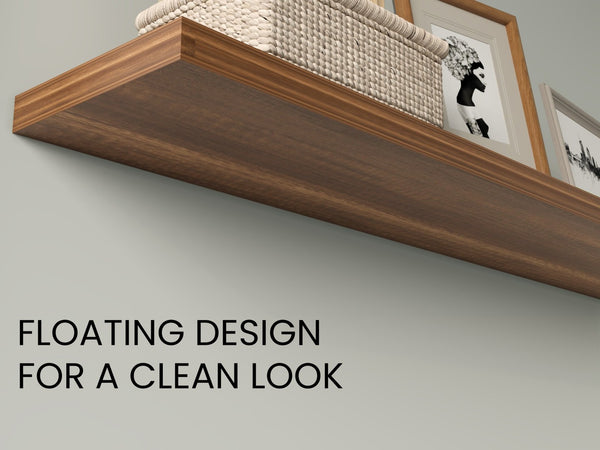 English Elm Shelves - Stylish Walnut Finish Storage Solution With 2 Compact Shelves For Modern Living Rooms B097P395884-GIGA