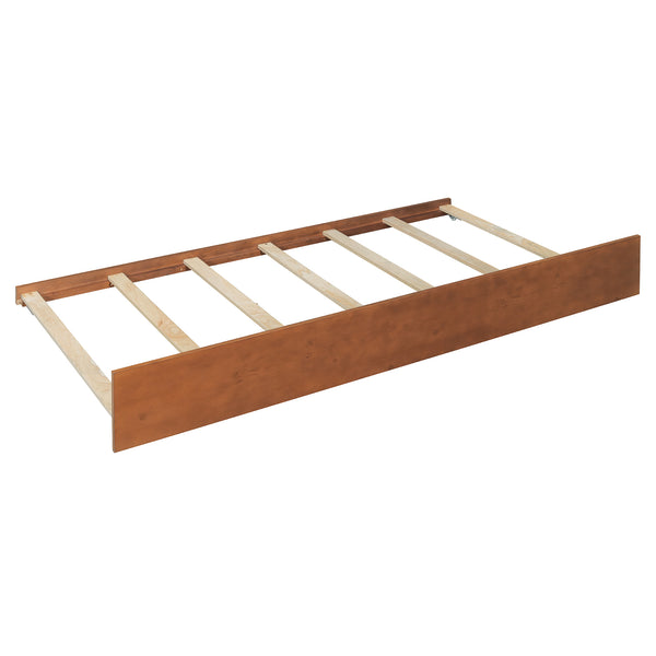 English Elm Twin House Bed with Pull Out Trundle Solid Pine Wood Frame Walnut Kids Room N708P309238L