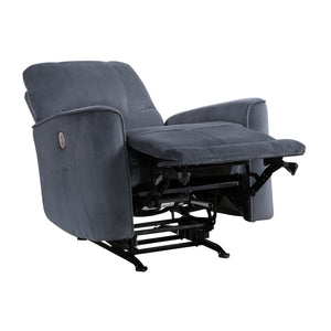 English Elm Modern Artem Power Rocker Recliner Velvet Upholstery with Gentle Rocking, Motorized Comfort and Style Dark Gray 35.5 L x 30 W x 26.5 H B011P204079