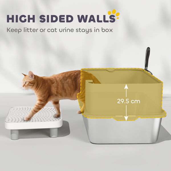 English Elm Pet Feeder Storage Cabinet with Raised Bowls Tempered Glass Door and White Mdf Build T3971P402223