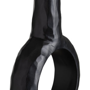 Crestview Collection Contemporary Table Lamp - Sculptural Black Design With Gold Base & White Linen Shade For Modern Homes   Cvazvp098