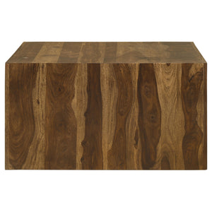 English Elm Santana Solid Sheesham Wood Square Coffee Table with Warm Auburn Grain Finish B062P447959