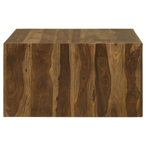 English Elm Santana Solid Sheesham Wood Square Coffee Table with Warm Auburn Grain Finish B062P447959