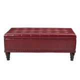 OSP Home Furnishings Caldwell storage ottoman Crimson Red