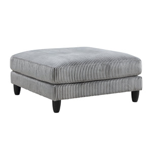 English Elm 5pc Modular Sectional Sofa Set in Corduroy Upholstery with Ottoman & Accent Pillows, Modern Luxe Gray 40 L x 40 W x 13.5 H B011S01560