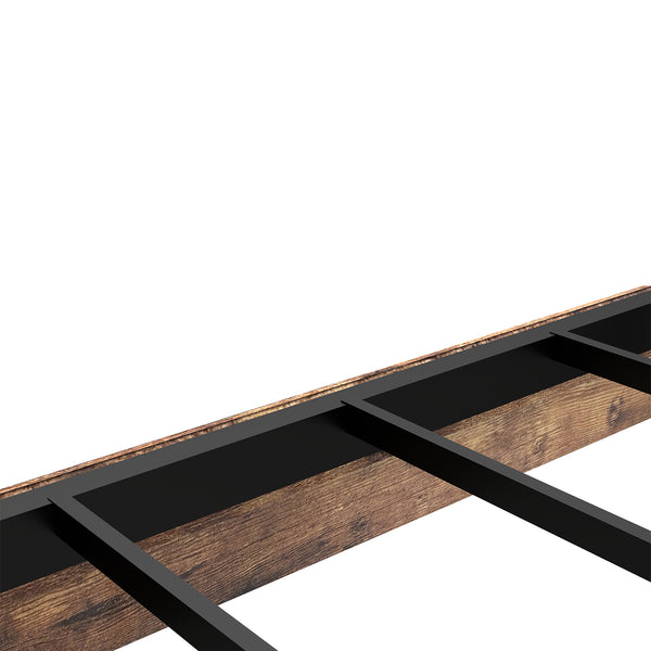 English Elm King Platform Bed with Rgb Led Ambient Glow Heavy Duty Metal Frame Floating Design T3963P446982