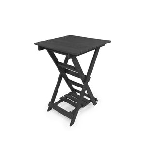 English Elm Summit Ridge Recycled Hdpe Outdoor Folding Bar Table Weather Resistant Eco Patio Black B2745P409715