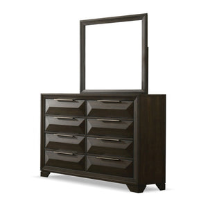 English Elm Transitional 8-drawer Espresso Dresser with Dovetail Joinery and Architectural Bracket Feet B2741P474466