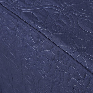 English Elm 3 Madison Park Quebec Quilted Bedspread Set King Navy Pleated Split Corners Antimicrobial Freshness Protection B035129057