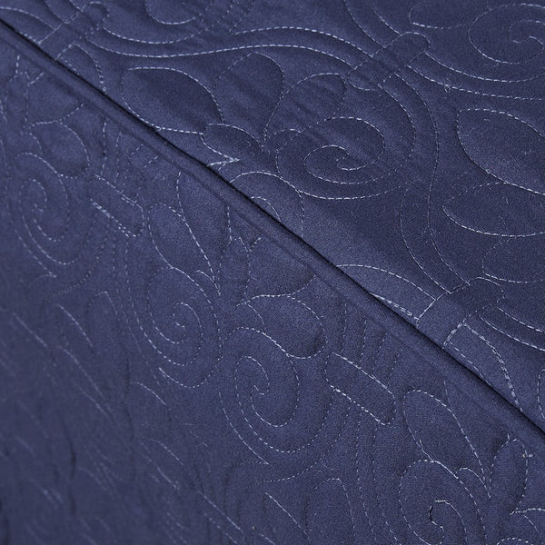 English Elm 3 Madison Park Quebec Quilted Bedspread Set King Navy Pleated Split Corners Antimicrobial Freshness Protection B035129057