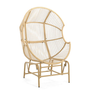 English Elm Christopher Knight Home® - Palos Outdoor Wicker Glider Chair - Light Brown, Ergonomic Comfort With Smooth Gliding Motion, Durable Design N775P191232L