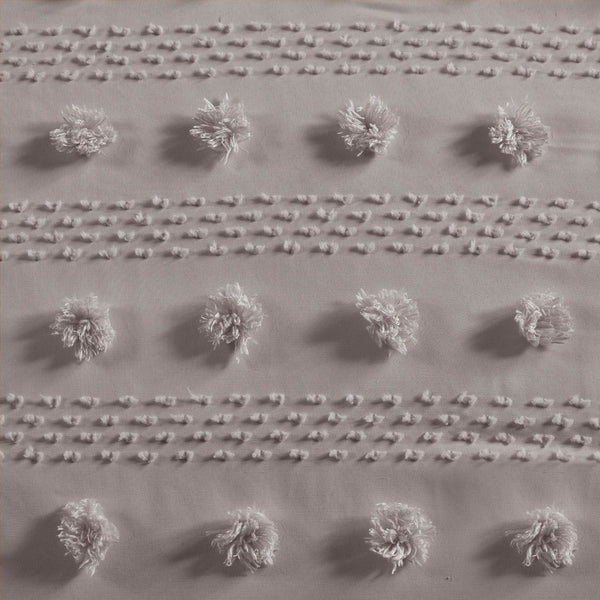 English Elm Twin/Twin Lucy Clip Jacquard Comforter Set with Pom Pom Texture, Hypoallergenic, OEKO-TEX, Antimicrobial Finish B035P148304