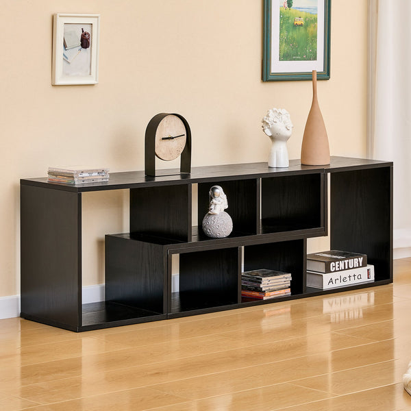 English Elm Modern Modular Mdf Entertainment Center Open Shelving Console for Any Room Layout W3875P435415