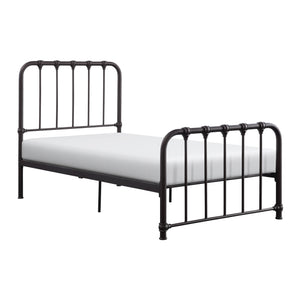English Elm Metal Bed Bethany Queen Platform with Curved Headboard and Timeless Accent Joints for Stylish Rooms Bronze 47.25 L x 41.75 W x 4 H B011P265593
