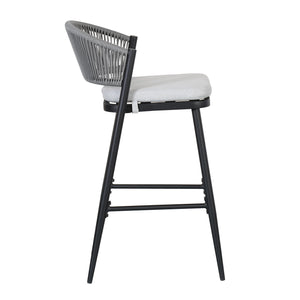 English Elm Christopher Knight Home® - Outdoor 30.25" Barstool Set Of 2 - Stylish Metal Frame & Pe Rattan Backrest For Patio Comfort N772P245120B