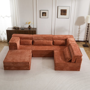 English Elm Compression Modular Sofa Bed - Oversized Boneless Design, Plush Memory Foam, Versatile & No Assembly W3723S00034