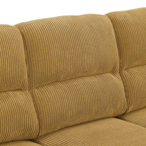 English Elm Vintage Tufted Leather Three Seat Sofa with Rolled Arms for Classic Living Rooms B343S00046