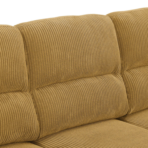 English Elm Vintage Tufted Leather Three Seat Sofa with Rolled Arms for Classic Living Rooms B343S00046