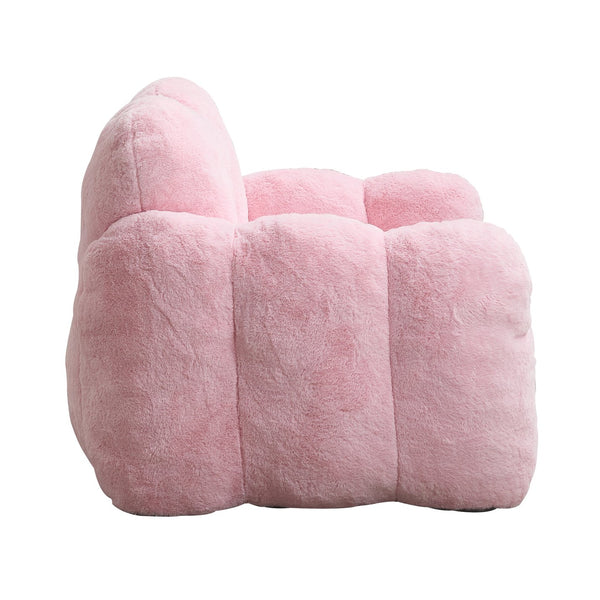 English Elm Lotus Oversized Bean Bag Sofa Memory Foam Filled Accent Chair for Living Room Pink W2311P457273