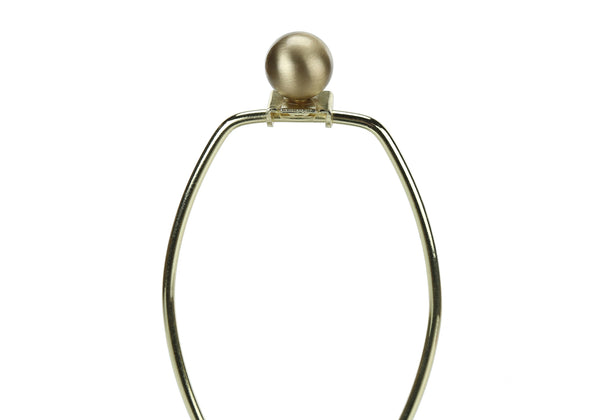 English Elm Lighting, Curved Ceramic Table Lamp with Ivory Linen Shade and Gold Finial, 24" Height, Transitional White 17 L x 17 W x 21 H B2710P220080