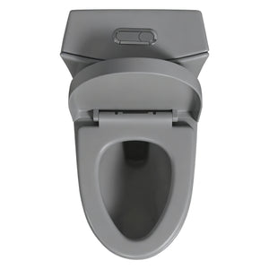 English Elm One-piece Elongated Porcelain Toilet Dual Flush Ada Comfort Height Soft Close Seat Light Grey W1920P425614