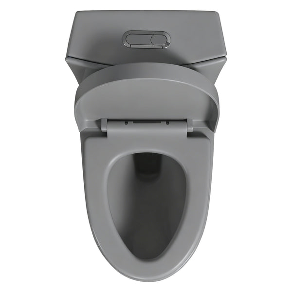 English Elm One-piece Elongated Porcelain Toilet Dual Flush Ada Comfort Height Soft Close Seat Light Grey W1920P425614