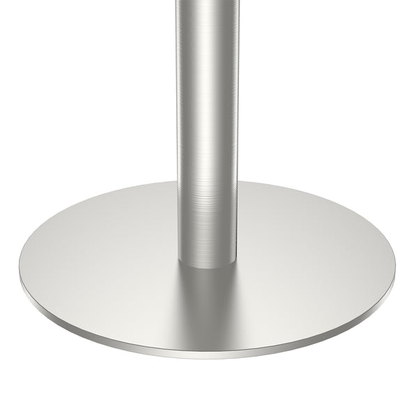 English Elm Square Bistro Pedestal Dining Table Faux Marble Top Gold Metal Base for Small Spaces W3316P421501